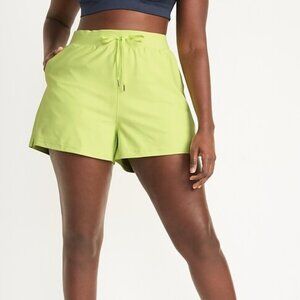Old Navy Neon Yellow Athletic Shorts Tie Front